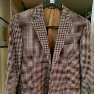 Sport Coat: Italy Wool/Cashmere Olive/Navy/Grey Size: 40 US Fits like 39